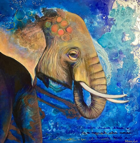 Azure horizons by Amelie Monira Egenolf, Painting for Sale on Select