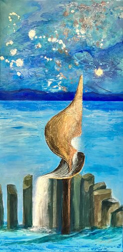 Aqua Spirit by Amelie Monira Egenolf, Painting for Sale on Select