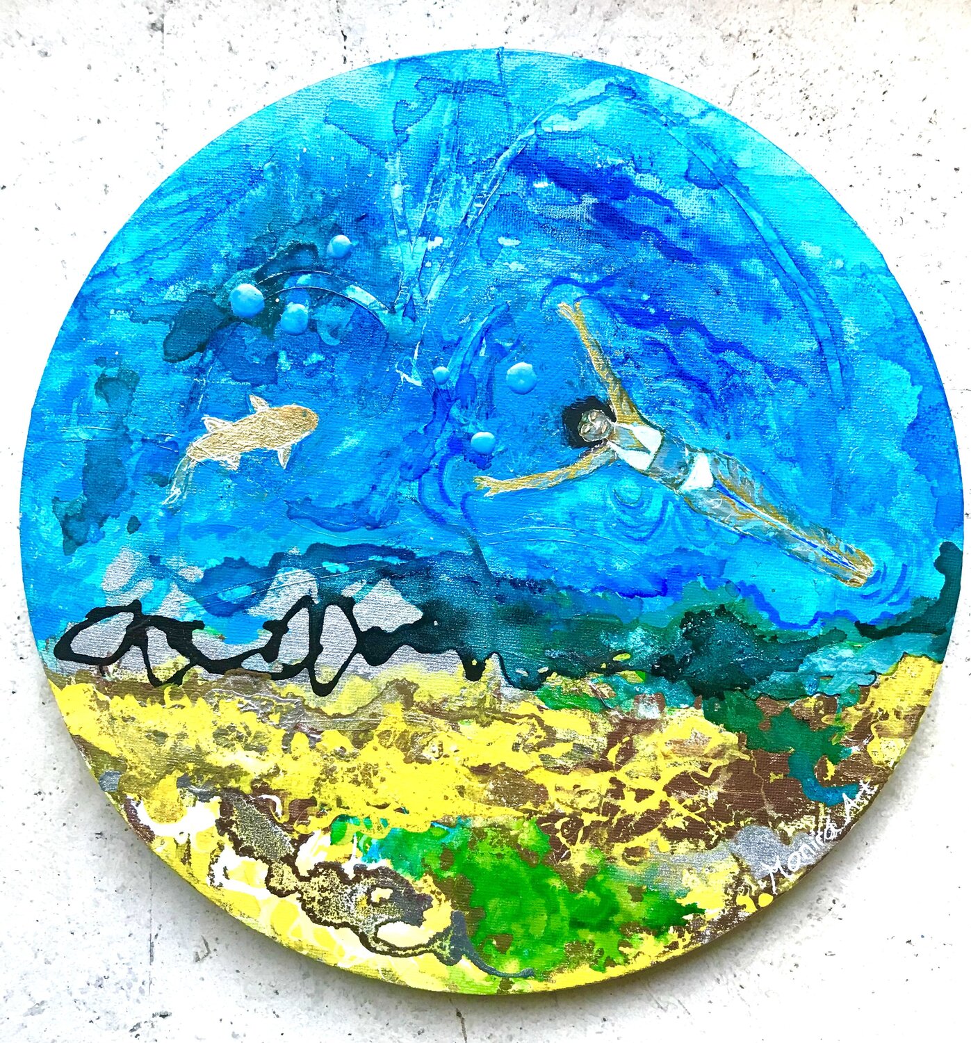 World of beautiful colors 2 Amelie Monira Egenolf Original painting for sale
