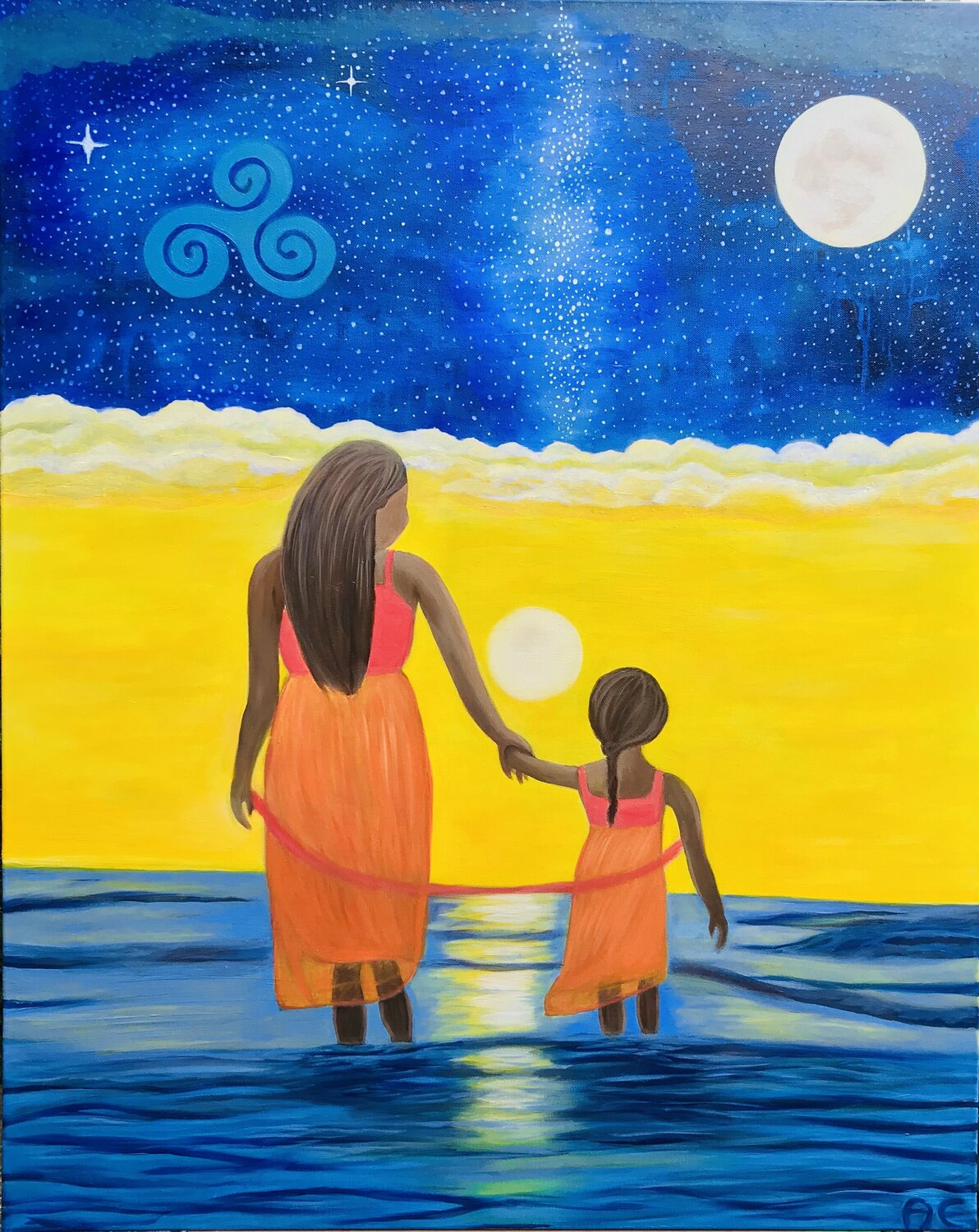 Mother love Amelie Monira Egenolf Original painting for sale