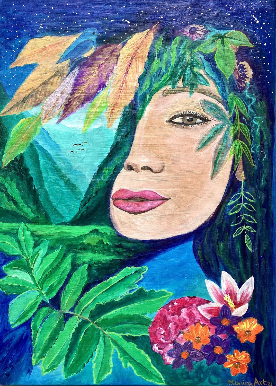 Come and dream with me Amelie Monira Egenolf Original painting for sale