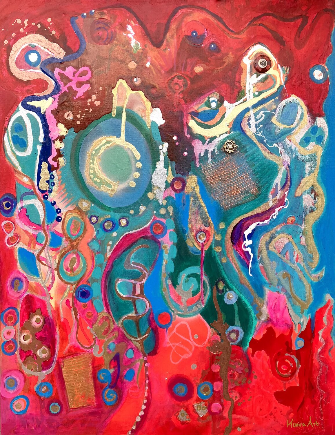 Universe of colors Amelie Monira Egenolf Original painting for sale