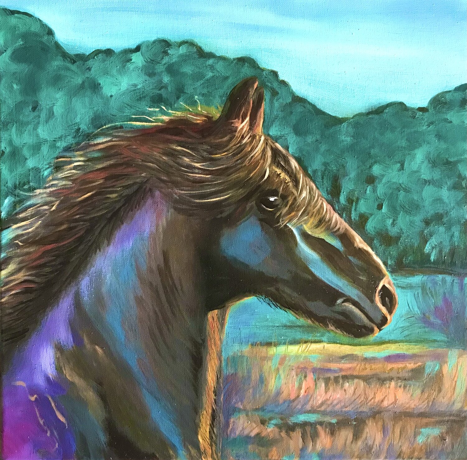 Black beauty Amelie Monira Egenolf Original painting for sale
