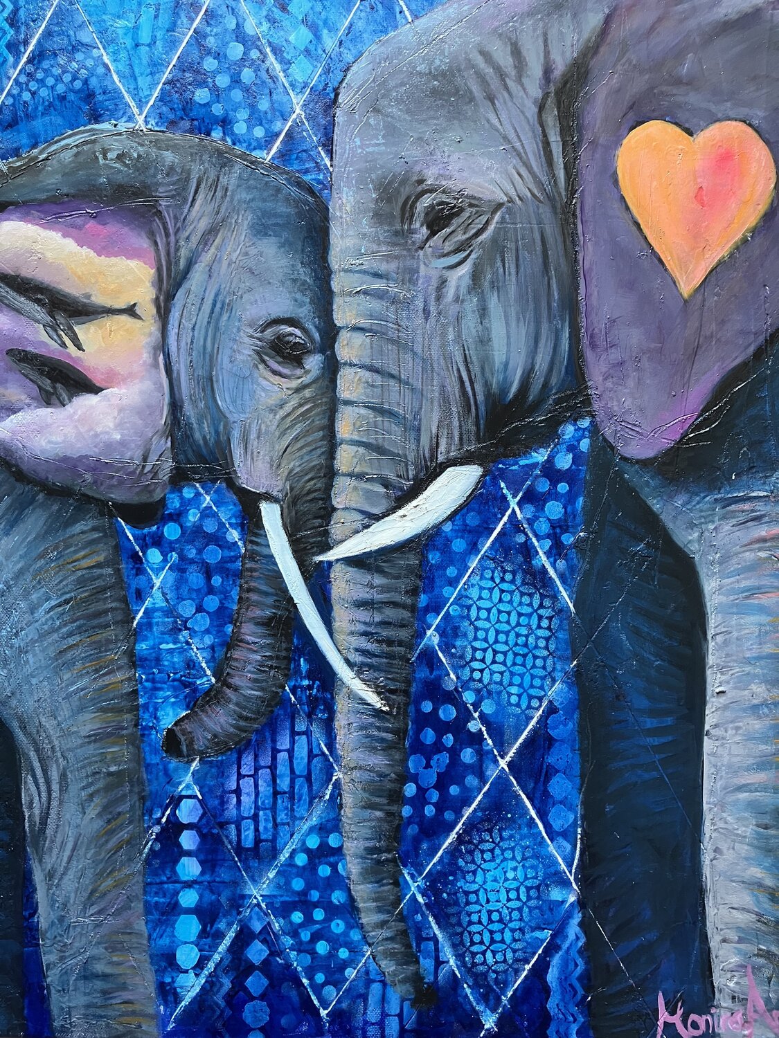 Whispers of love Amelie Monira Egenolf Original painting for sale