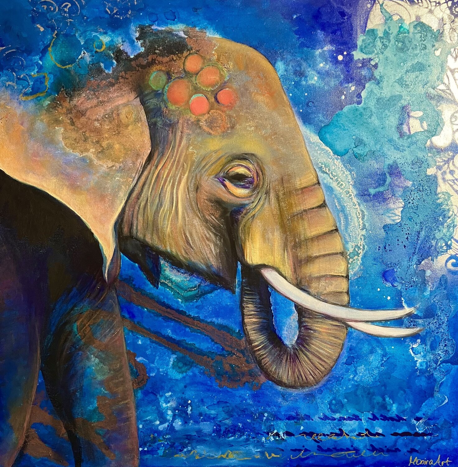 Azure horizons Amelie Monira Egenolf Original painting for sale