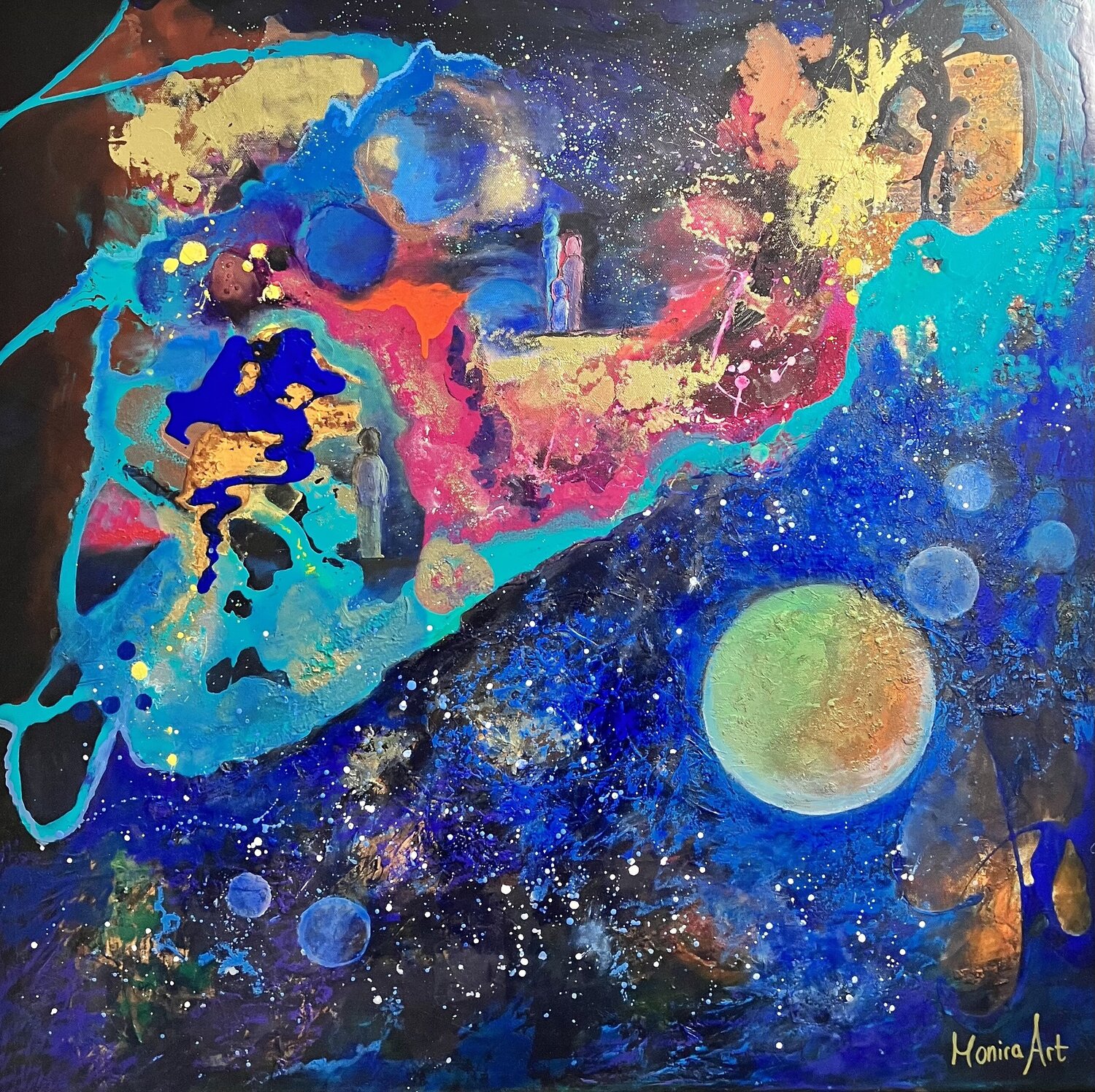 Echoes of the universe Amelie Monira Egenolf Original painting for sale