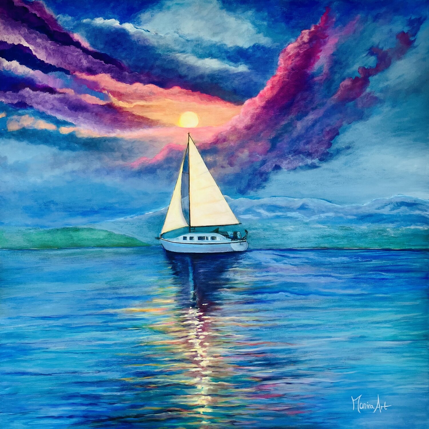 Sailing the Winds of imagination Amelie Monira Egenolf Originalgemälde zu verkaufen