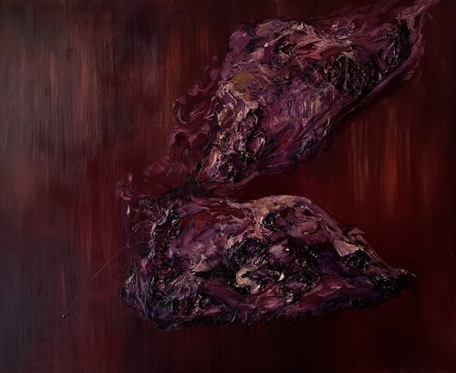 Two flaming objects by Ralitsa Stoitseva, Painting for Sale on Select