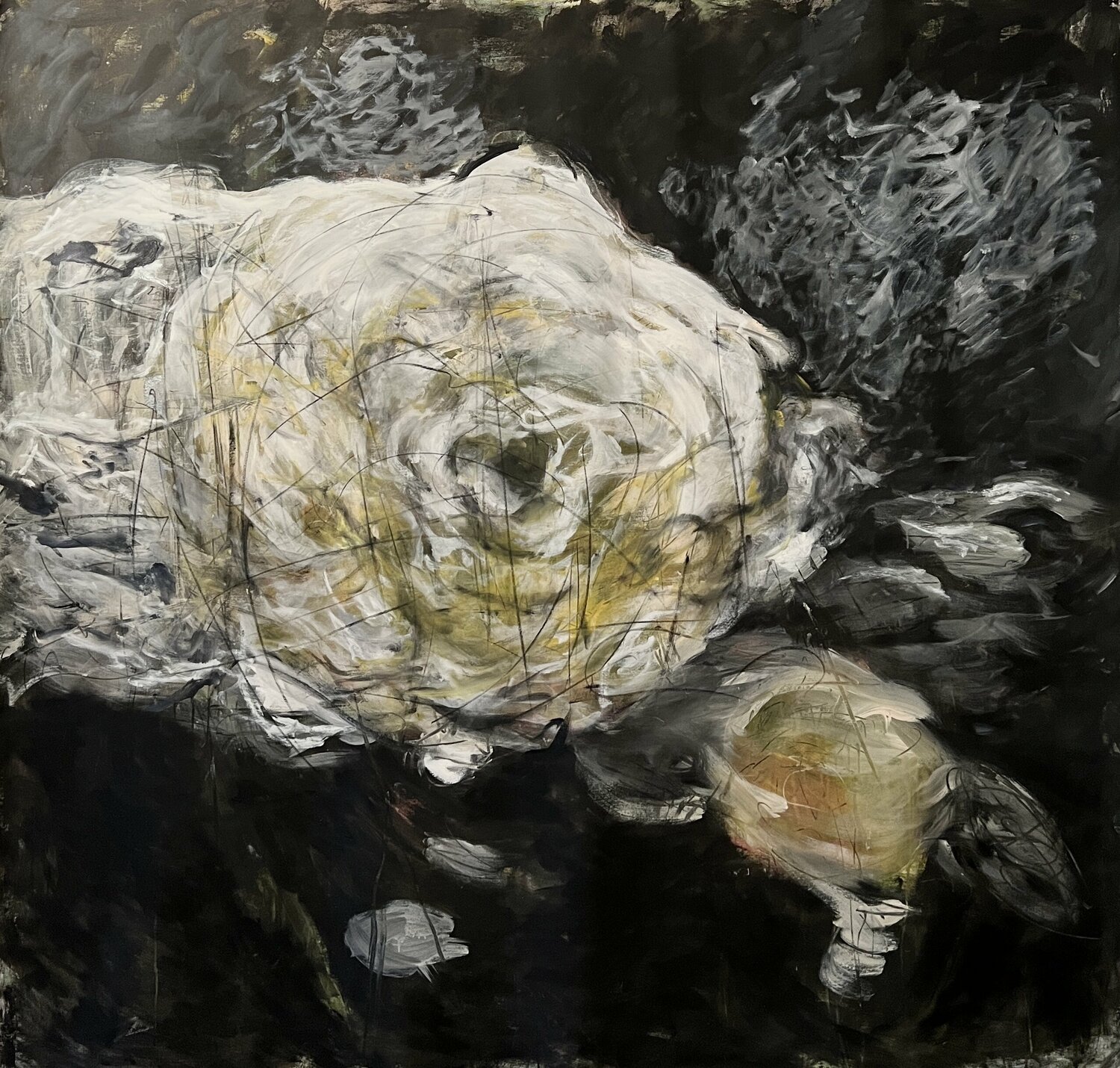 White flower Ralitsa Stoitseva Original painting for sale