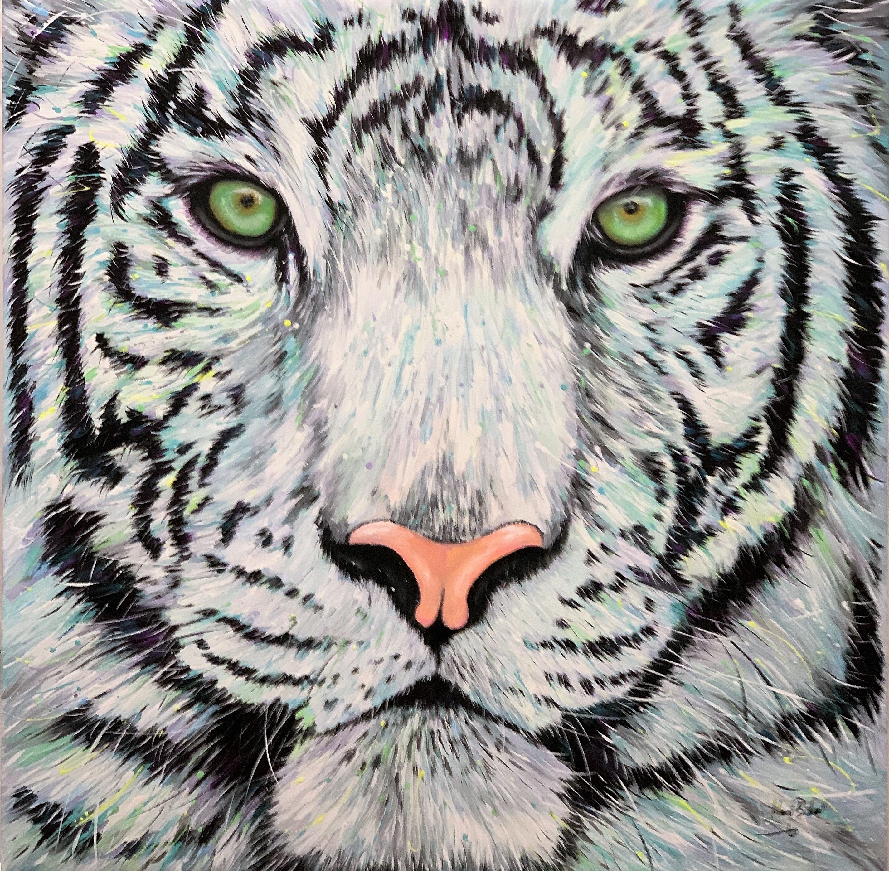 Topic White Tiger paintings