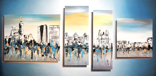 Marseille Skyline by Hani Badawi Leo, Painting for Sale on Select