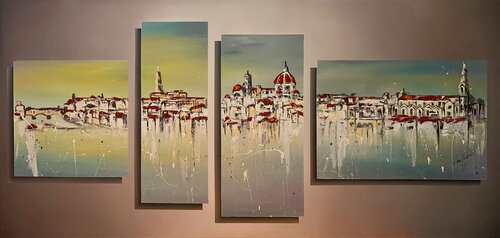 Florence city Skyline by Hani Badawi Leo, Painting for Sale on Select