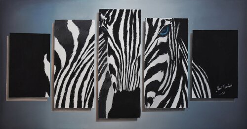 The Zebra’s Gaze by Hani Badawi Leo, Painting for Sale on Select