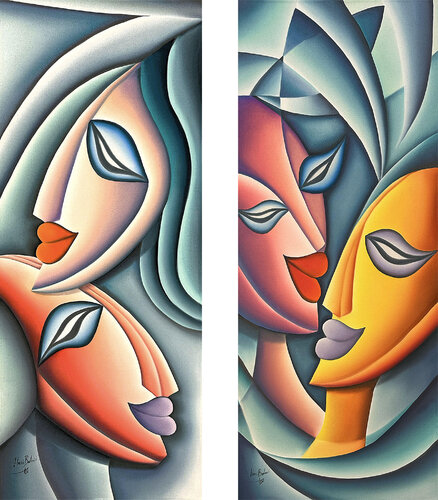 Together as one - 2 artworks by Hani Badawi Leo, Painting for Sale on Select