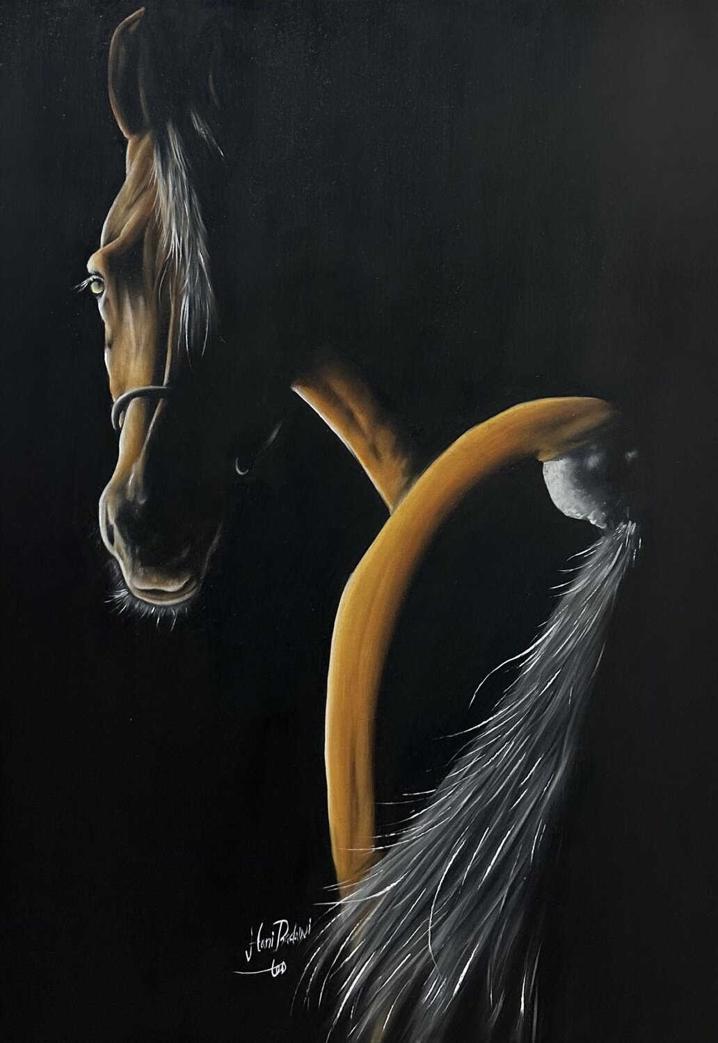 Desert Wind Horse Hani Badawi Leo Original painting for sale