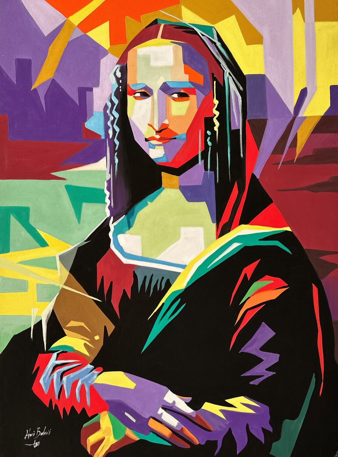 L'enigma della Gioconda Hani Badawi Leo Original painting for sale