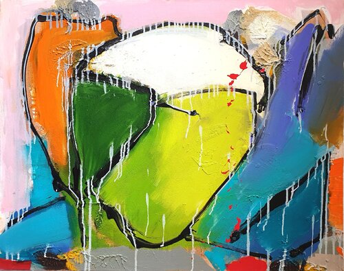 LIEBLINGSMENSCH by Friedhelm Wolfrat, Painting for Sale on Select