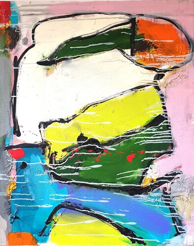 SCHWARZ WEISS by Friedhelm Wolfrat, Painting for Sale on Select