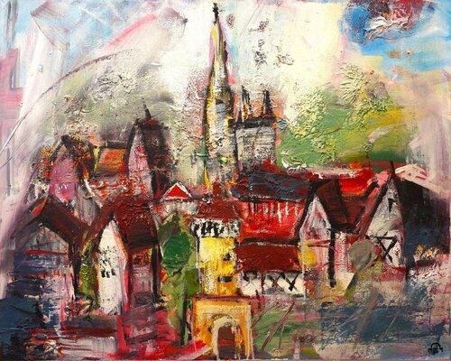 REUTLINGEN by Friedhelm Wolfrat, Painting for Sale on Select
