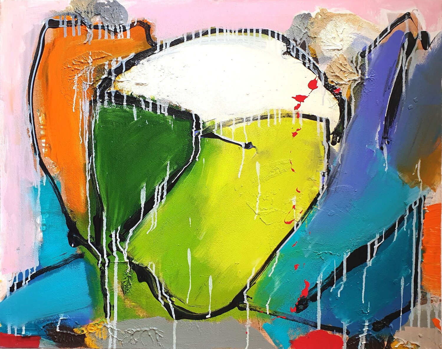 LIEBLINGSMENSCH Friedhelm Wolfrat Original painting for sale