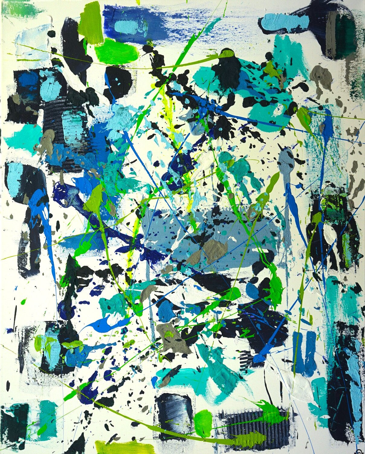 KOMPOSITION 1 Friedhelm Wolfrat Original painting for sale