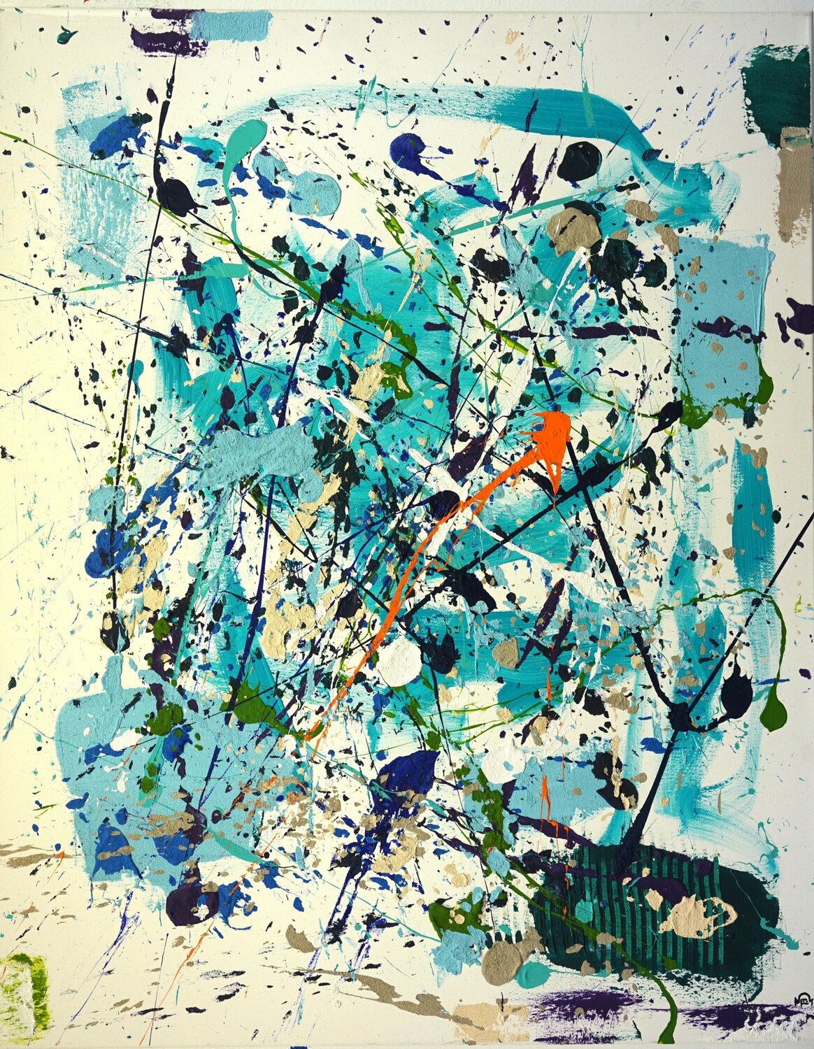 KOMPOSITION 2 Friedhelm Wolfrat Original painting for sale