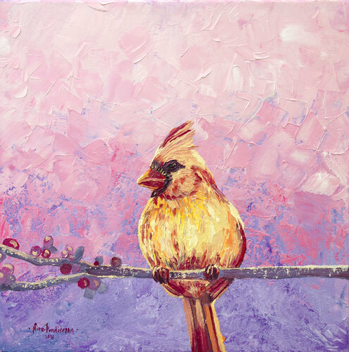 Cardinal bird by Ponditerra Nino, Painting for Sale on Select