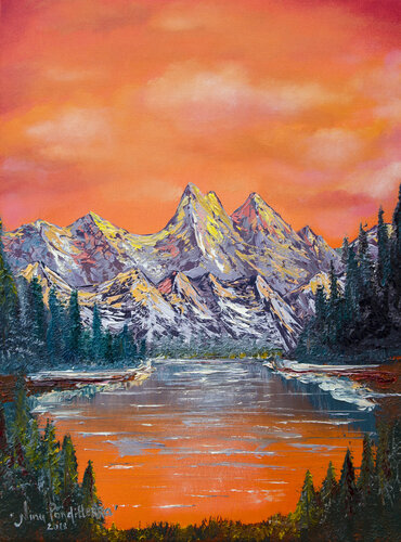 Mountain Landscape by Ponditerra Nino, Painting for Sale on Select