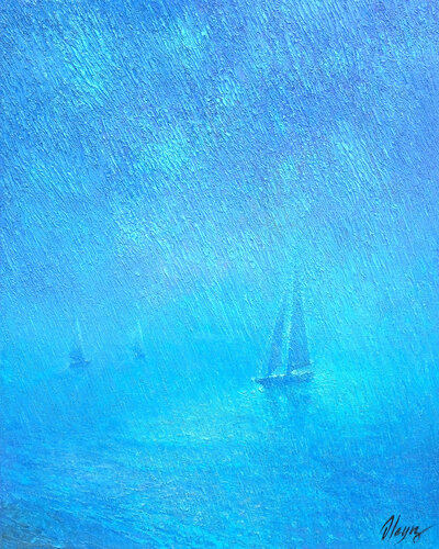 Rain by Dmitry Oleyn, Painting for Sale on Select
