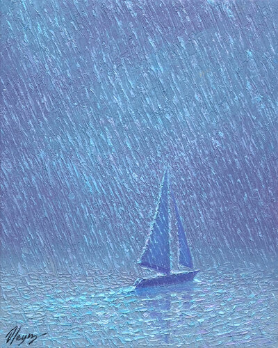 Mirror Rain by Dmitry Oleyn, Painting for Sale on Select
