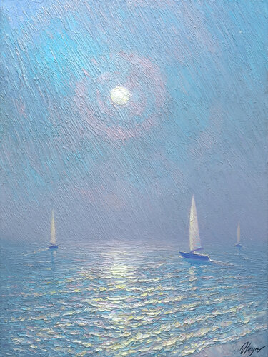 Shimmering Path by Dmitry Oleyn, Painting for Sale on Select