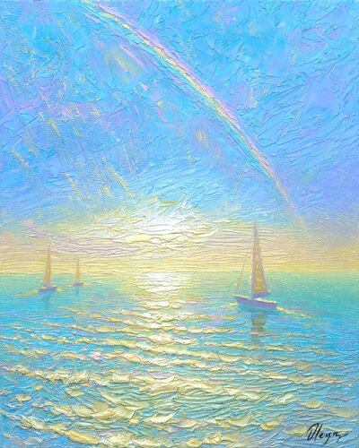 Rainbow Trail by Dmitry Oleyn, Painting for Sale on Select
