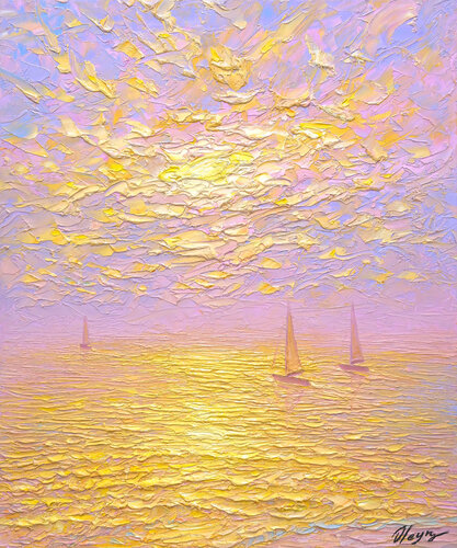 Golden Hour Light by Dmitry Oleyn, Painting for Sale on Select