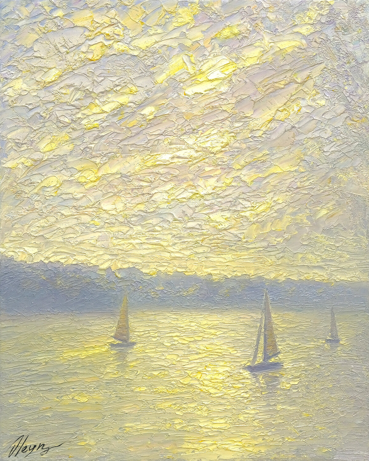 Evening Dmitry Oleyn Original painting for sale