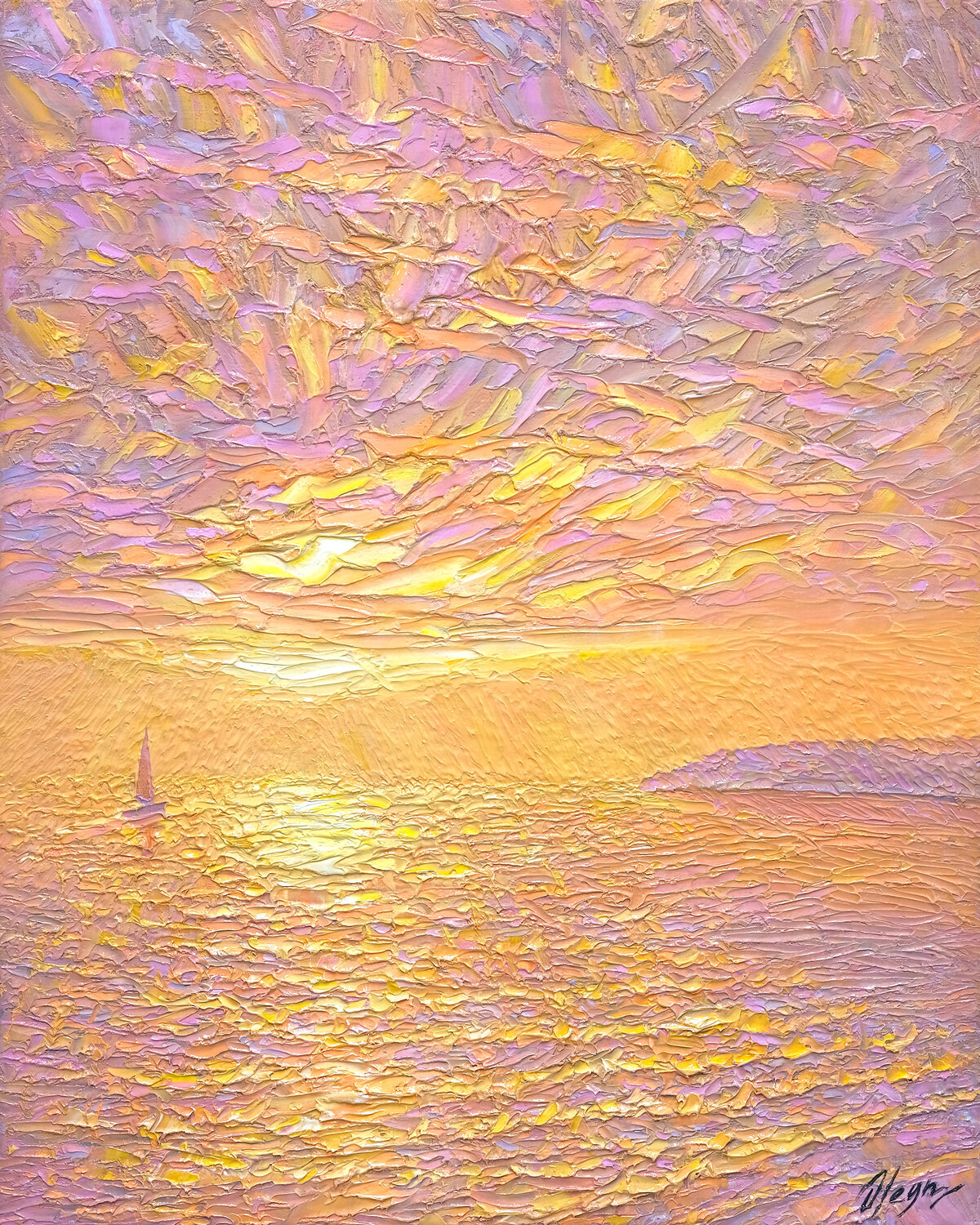 Golden veil Dmitry Oleyn Original painting for sale