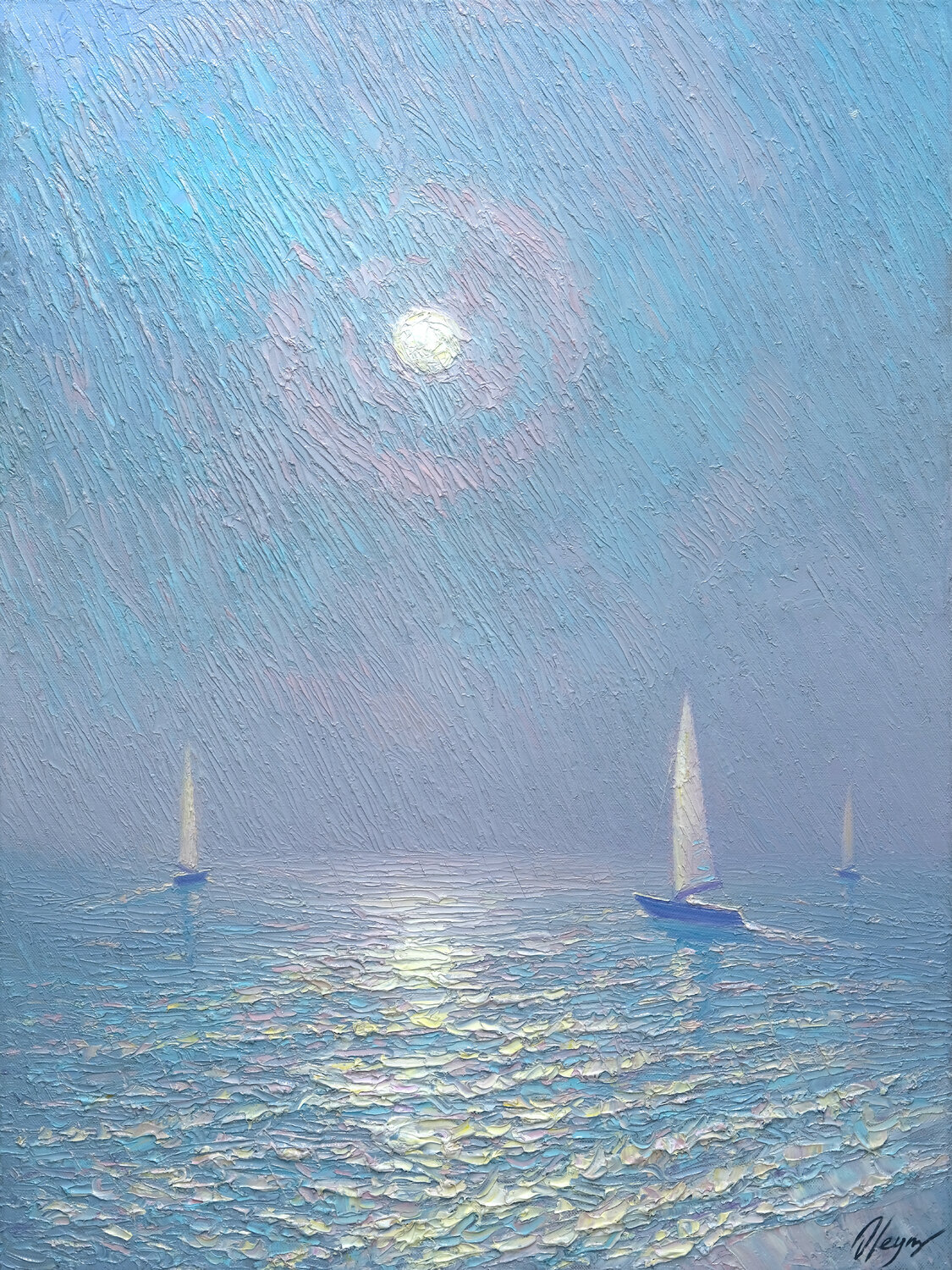 Shimmering Path Dmitry Oleyn Original painting for sale