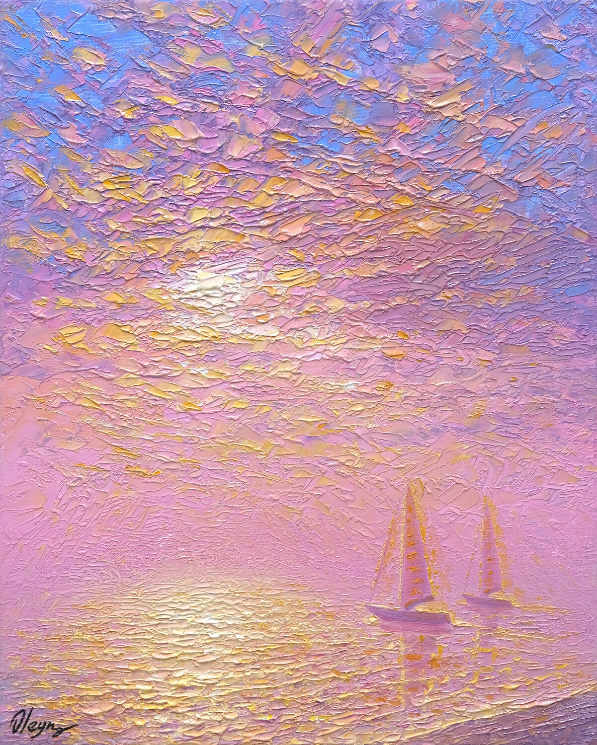 Warmed by the Sunset Dmitry Oleyn Original painting for sale