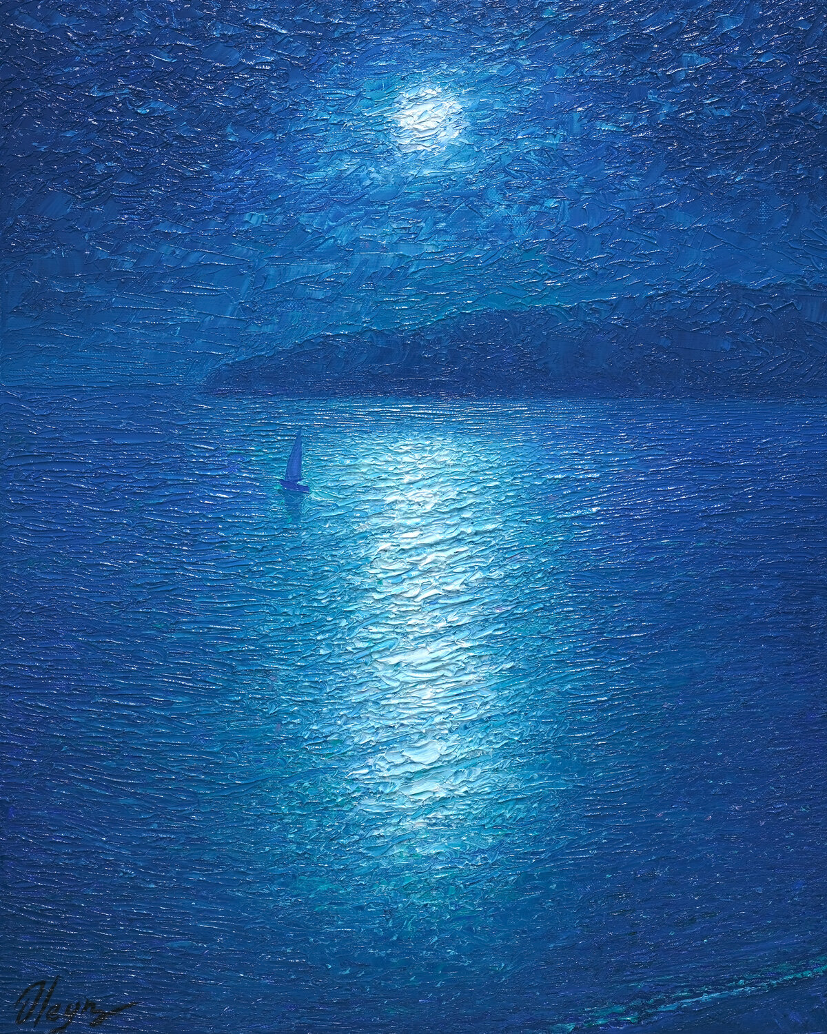 Moon Shadow Dmitry Oleyn Original painting for sale