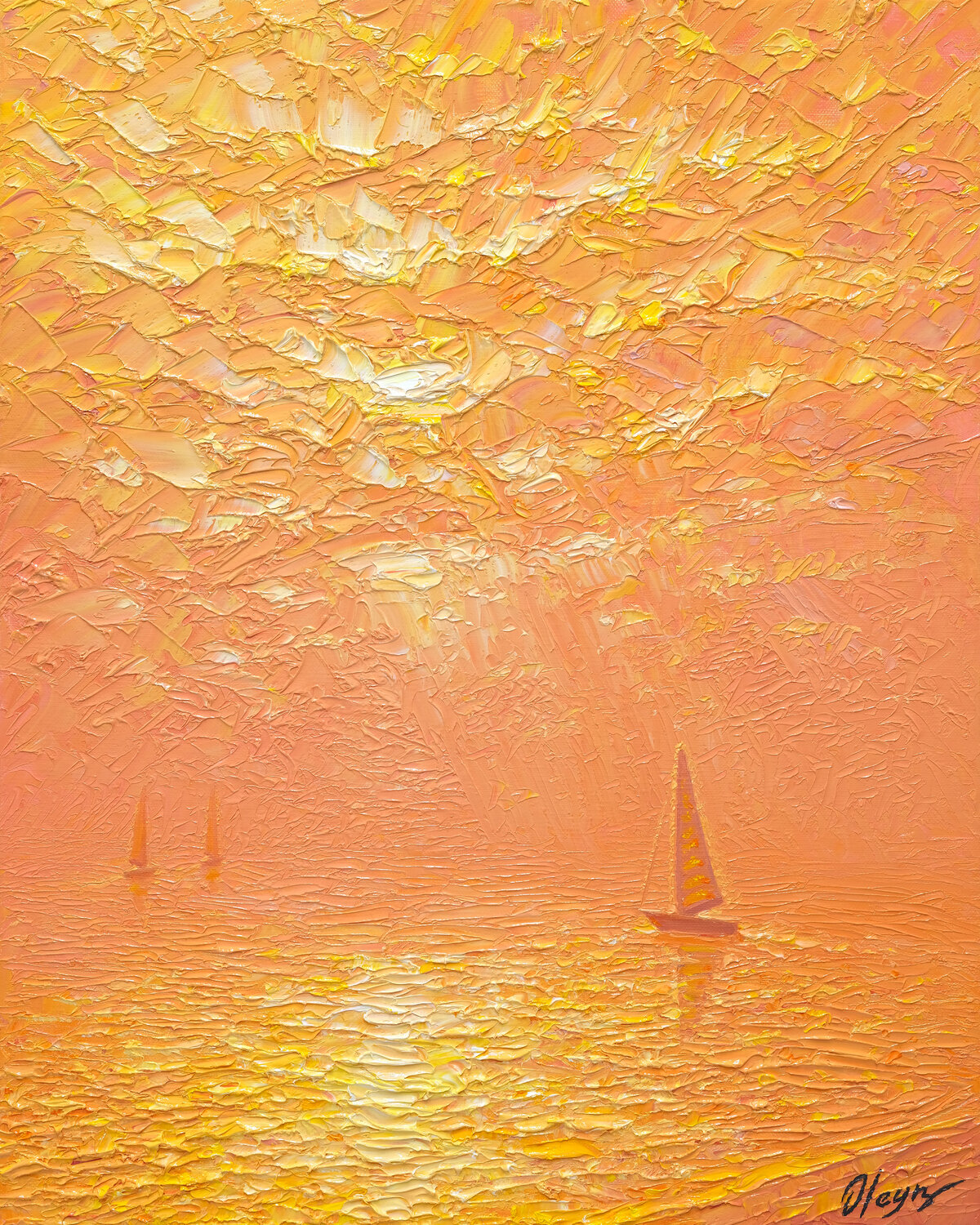 Chasing the Sun Dmitry Oleyn Original painting for sale