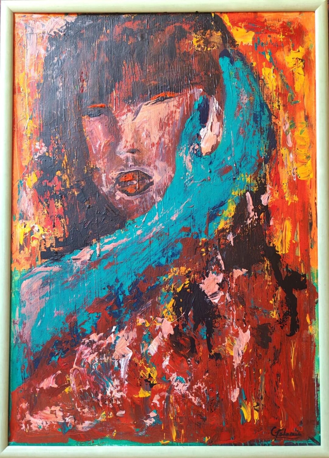 Touch of Fire Getty Tatomir Original painting for sale