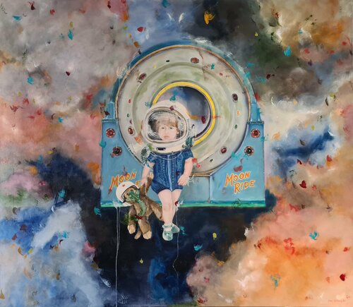 Moon Ride by Lena Applebaum, Painting for Sale on Select