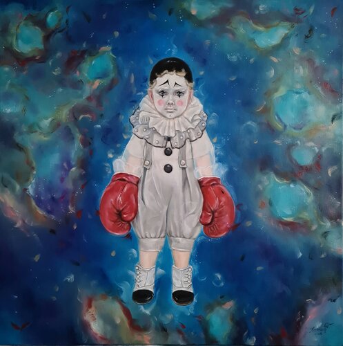 Pierrot: Fighter of the Lament by Lena Applebaum, Painting for Sale on Select