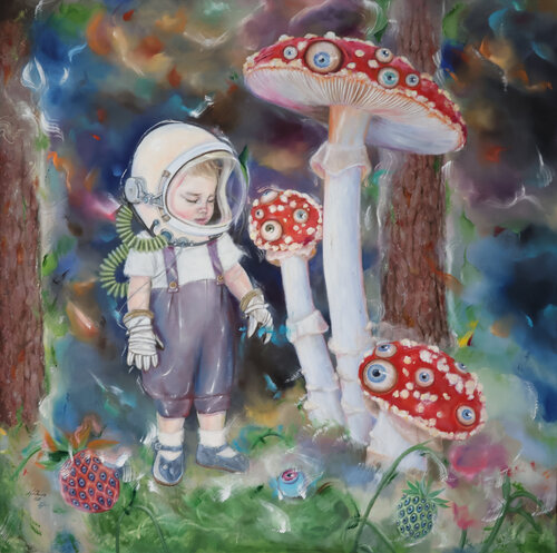 Cosmic Forest by Lena Applebaum, Painting for Sale on Select