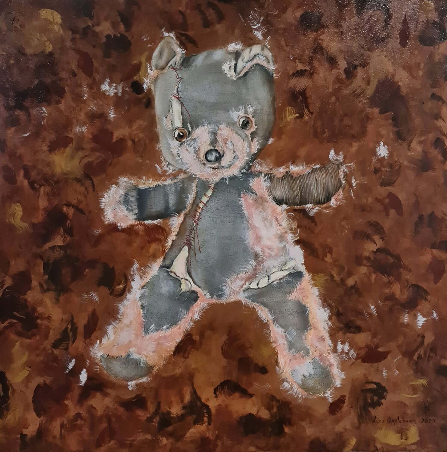Teddy Bear Lena Applebaum Original painting for sale