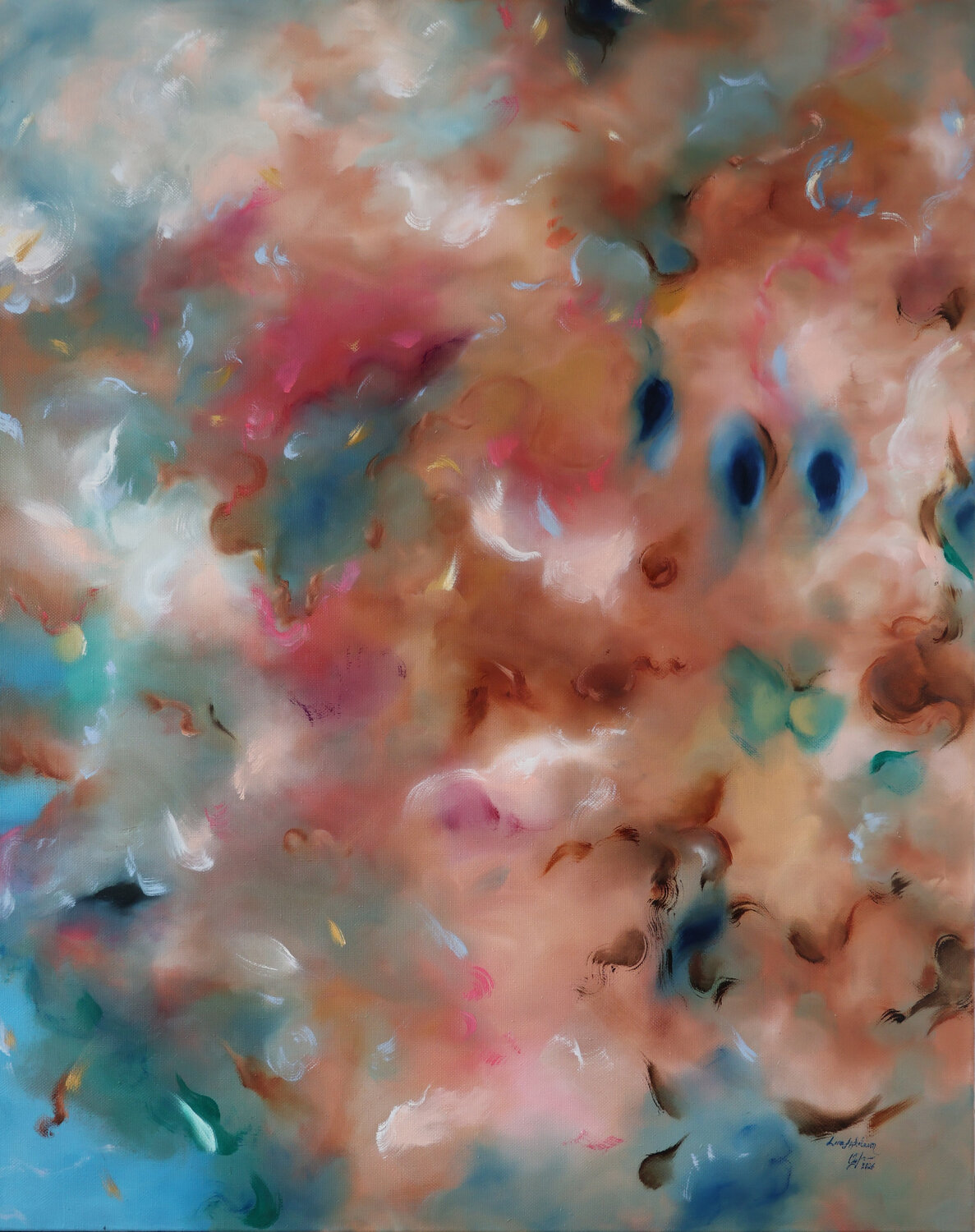 Cosmic Chiaroscuro Lena Applebaum Original painting for sale