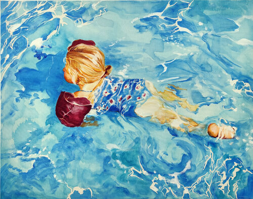 Clapotis 2 by Maude Ovize, Painting for Sale on Select