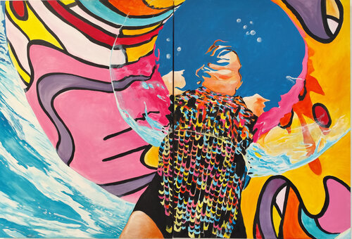 Underwater by Maude Ovize, Painting for Sale on Select