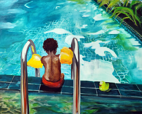 tropical light 2 by Maude Ovize, Painting for Sale on Select