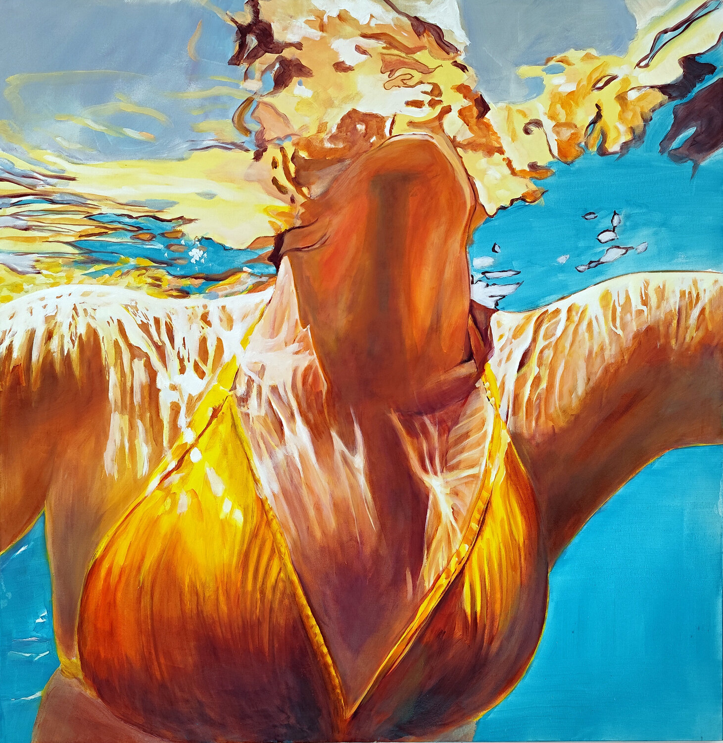 Danse irisée, écho lumineux Maude Ovize Original painting for sale
