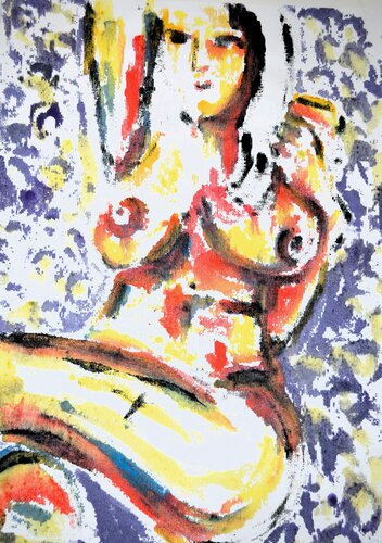 Akt Frau by Udo von Gelden, Painting for Sale on Select
